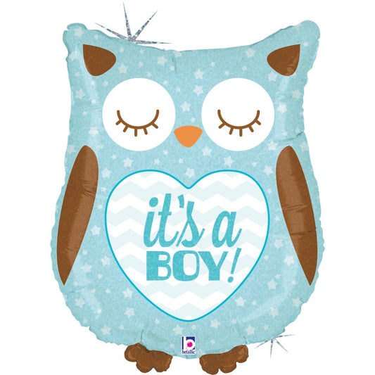 Ballon Alu - Hibou It's a boy (66cm)