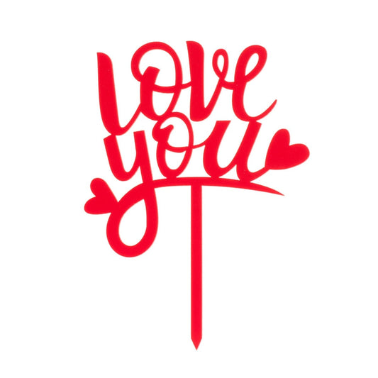 Cake Topper - Love You Rouge