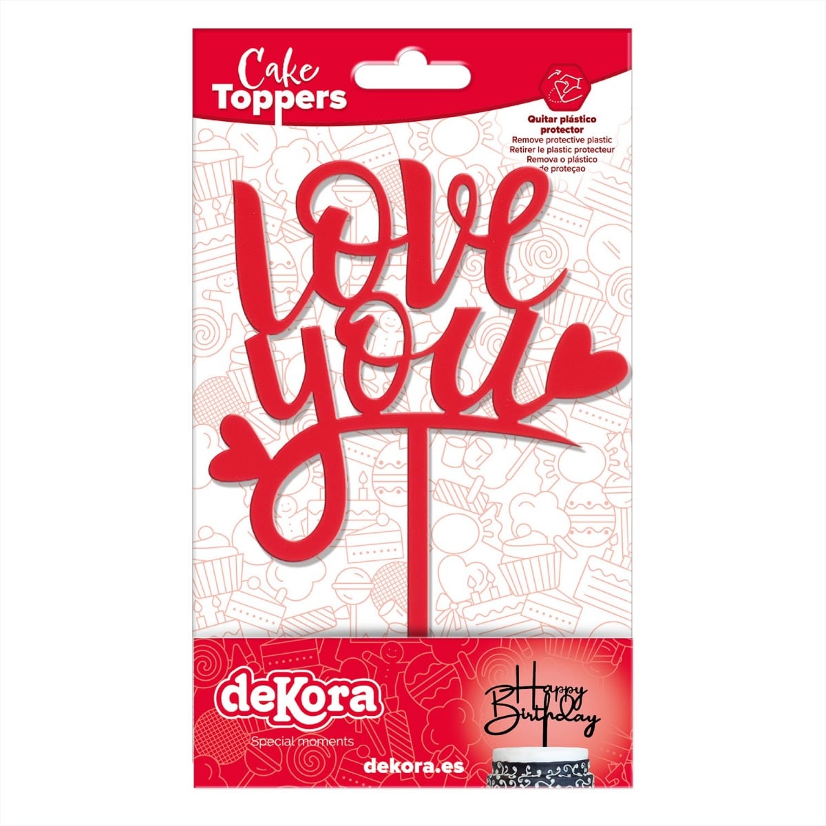 Cake Topper - Love You Rouge