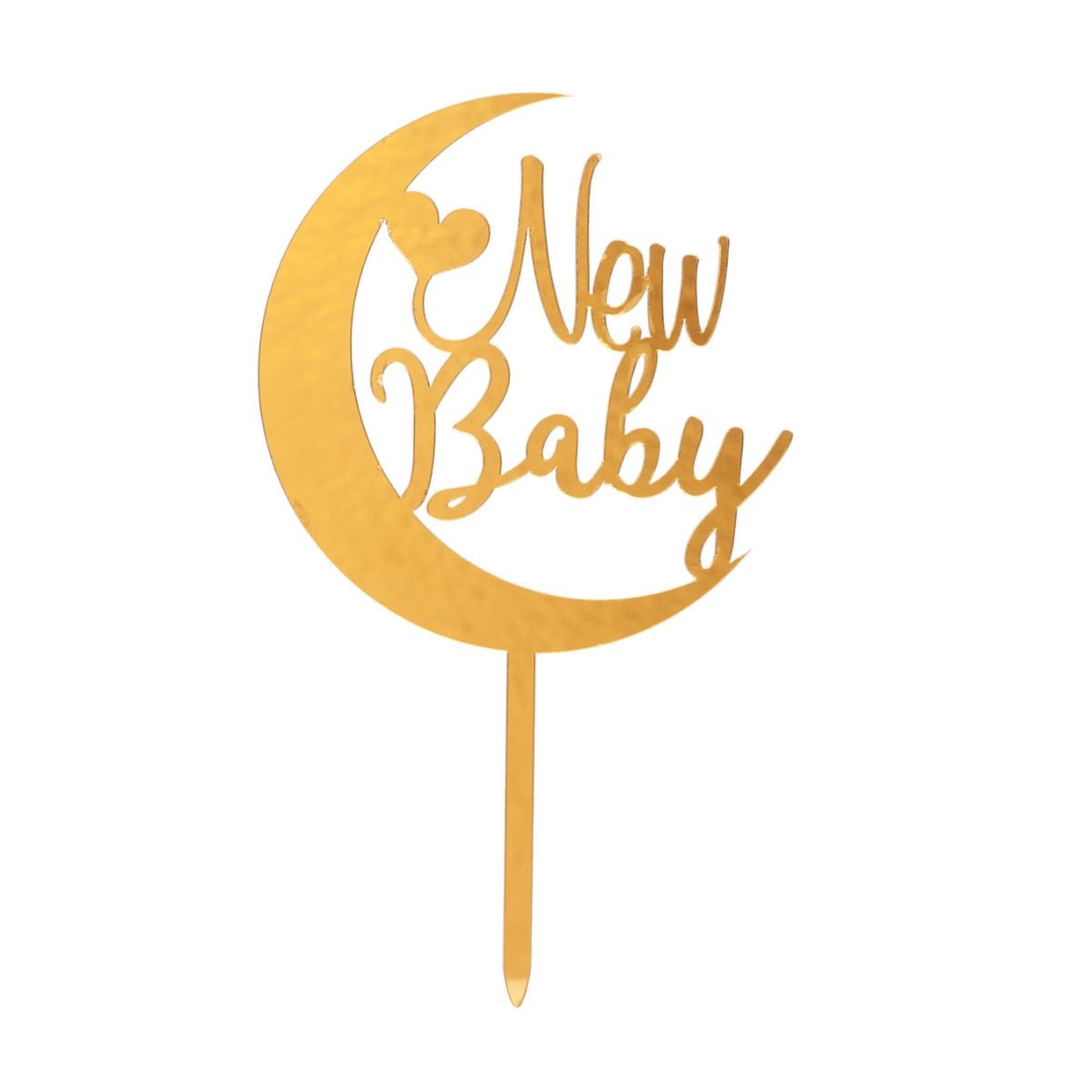 Cake Topper - New Baby - doré