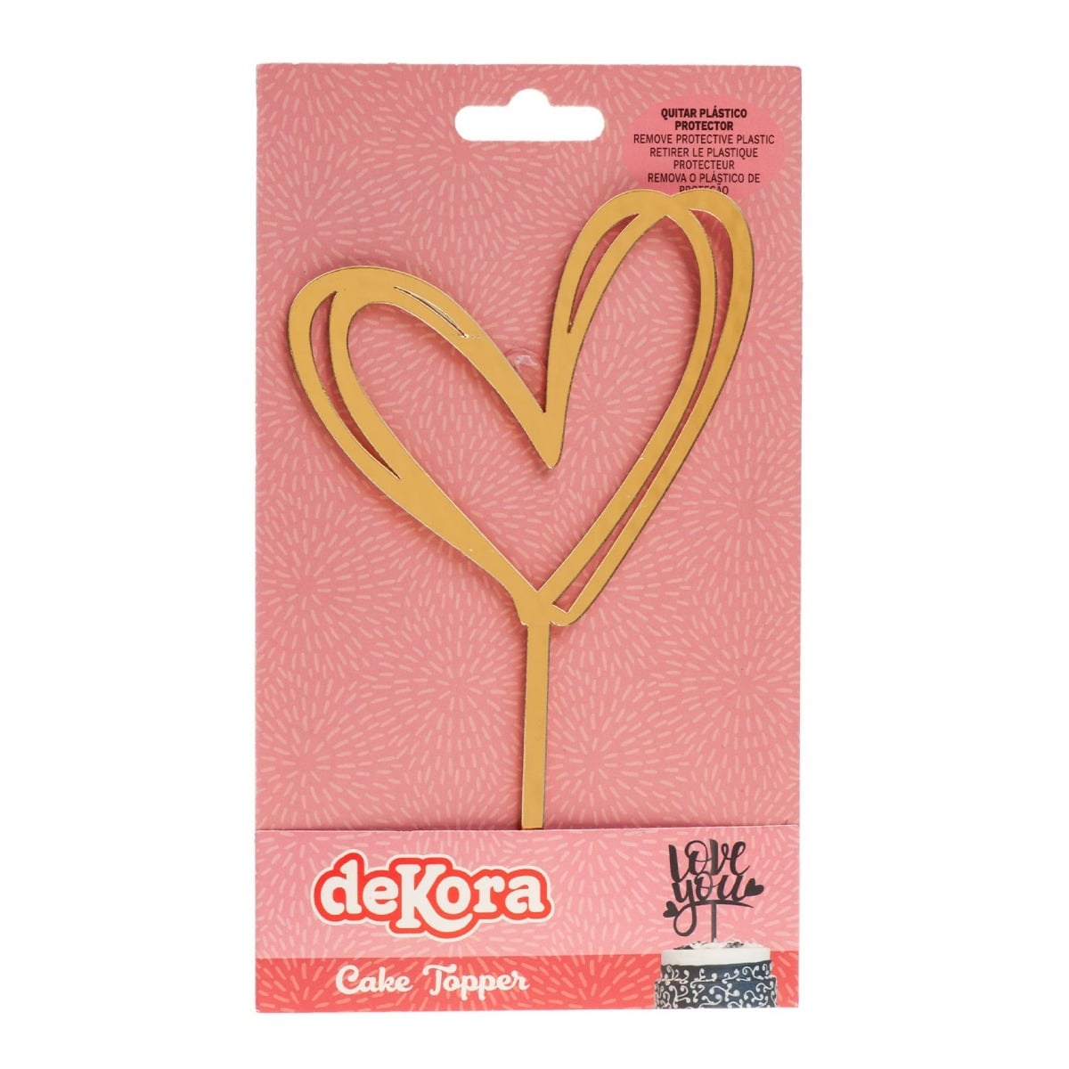Cake Topper - Double Coeur