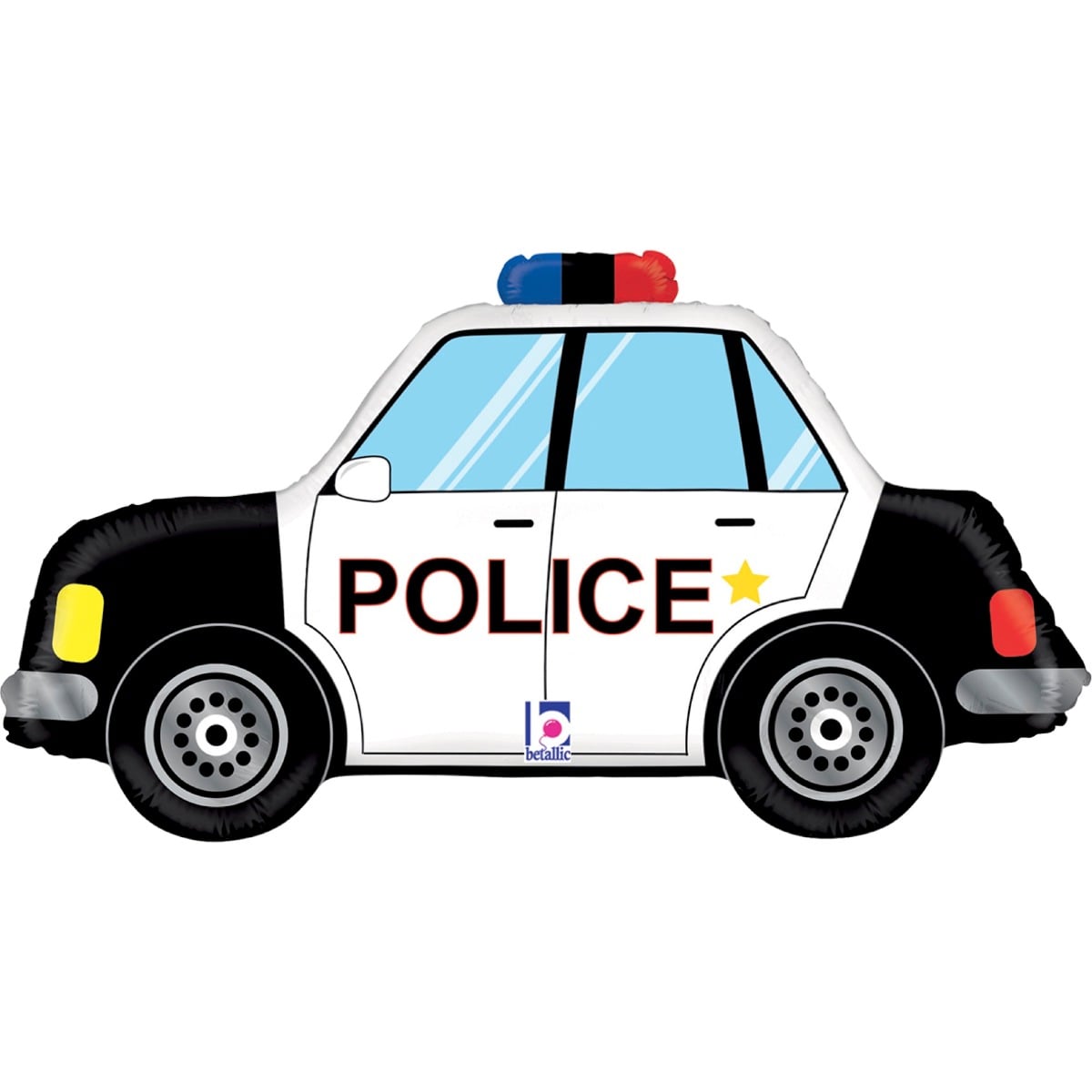 Ballon Alu - Voiture de Police (86cm)