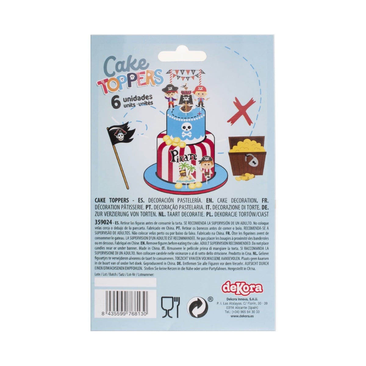 Cake Topper - Pirate (6pcs)