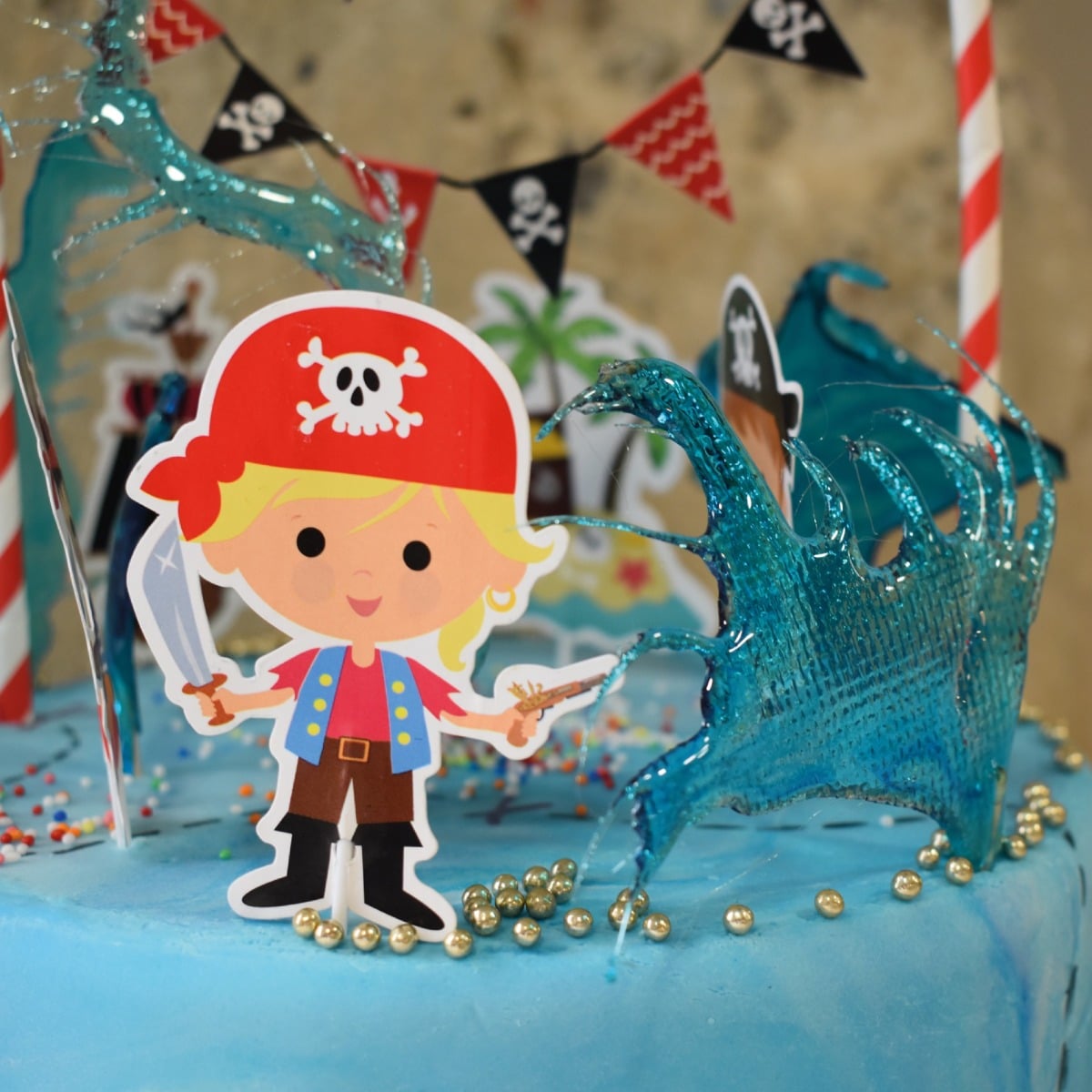 Cake Topper - Pirate (6pcs)