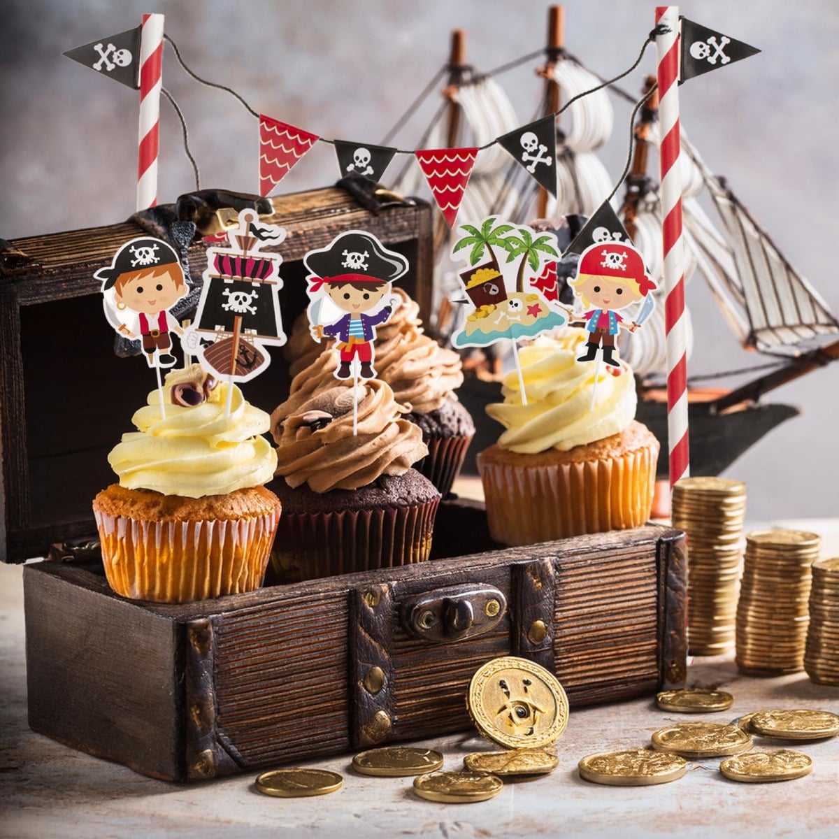 Cake Topper - Pirate (6pcs)