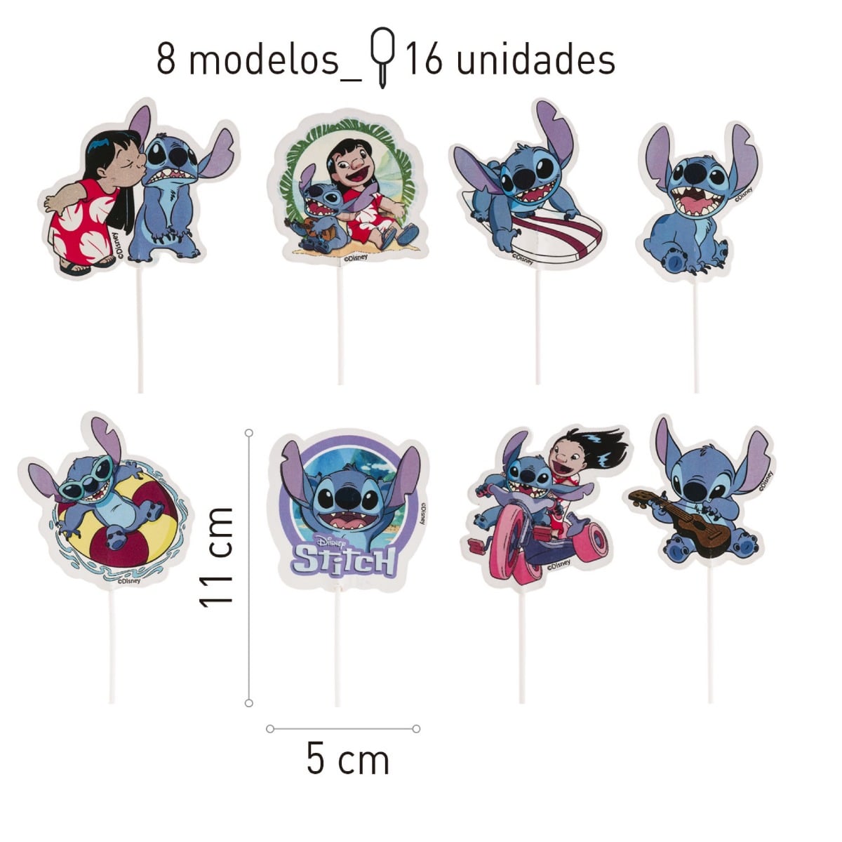 Cake Topper Stitch (16pcs)