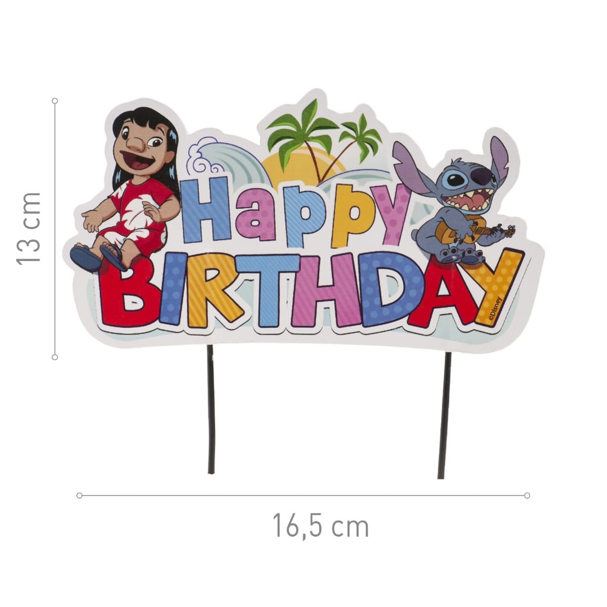 Cake Topper Happy Birthday Stitch
