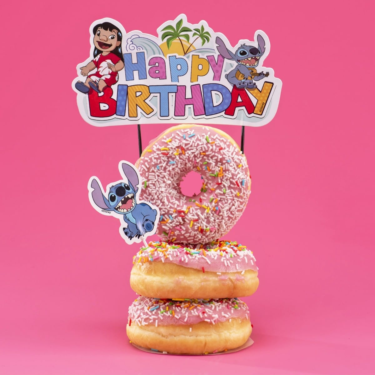 Cake Topper Happy Birthday Stitch