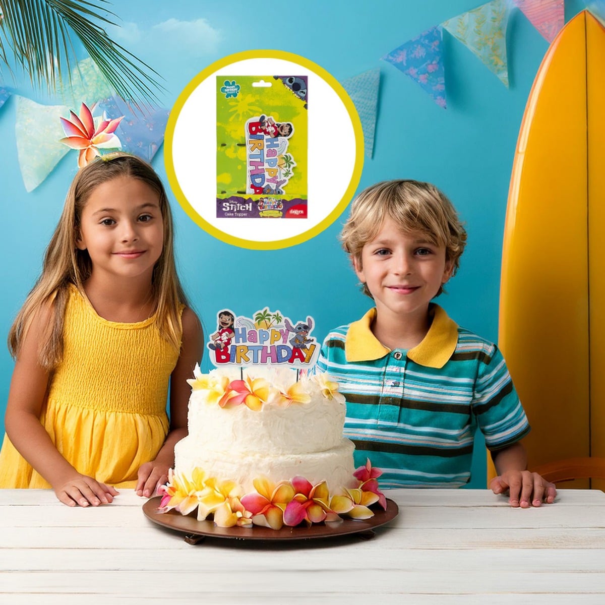 Cake Topper Happy Birthday Stitch