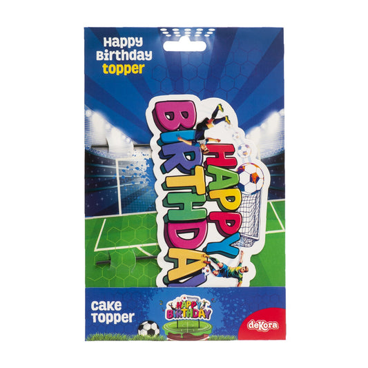 Cake toppers Football en papier (16,5 cm)