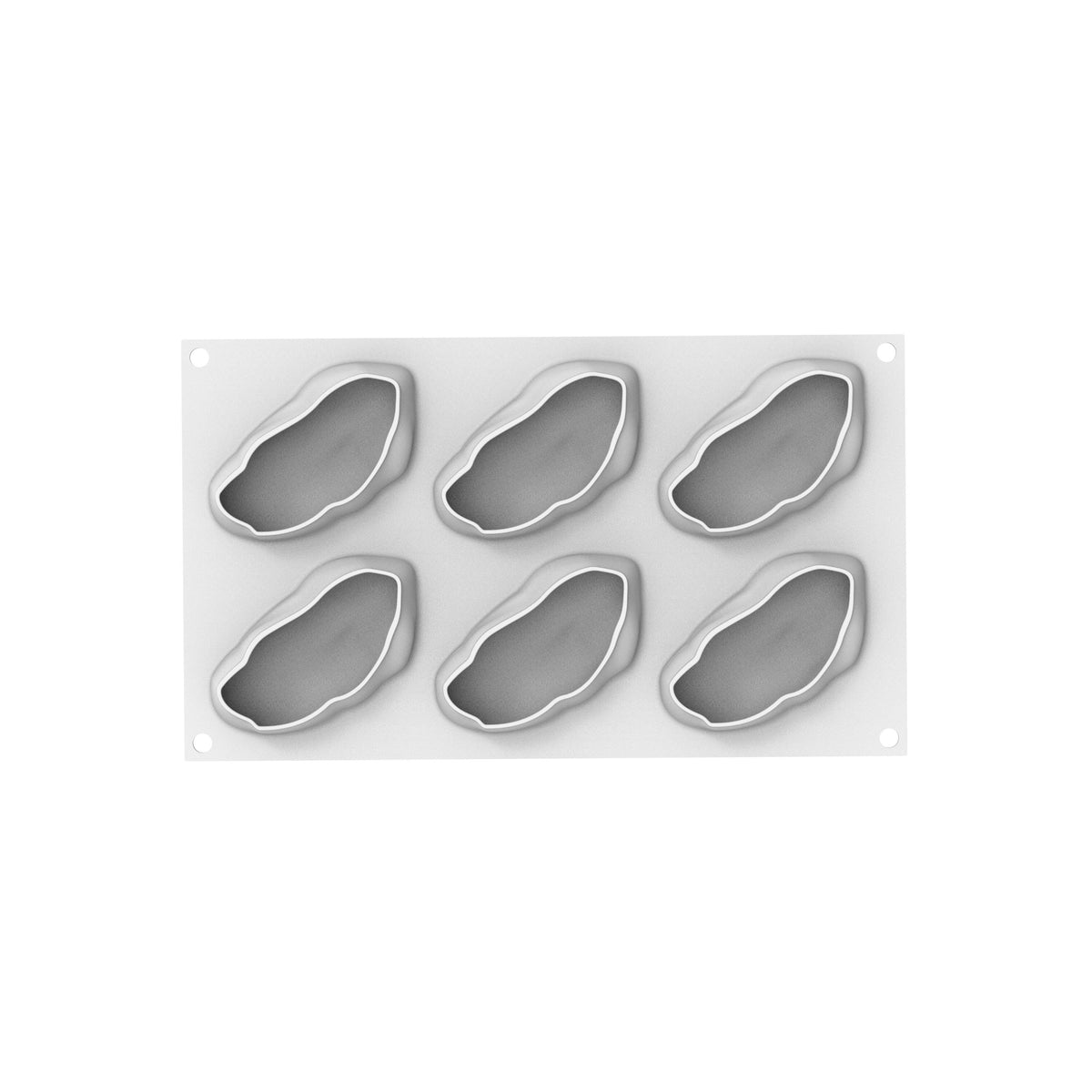 Moule Pistacchio 120 en silicone avec découpoir (6 empreintes)