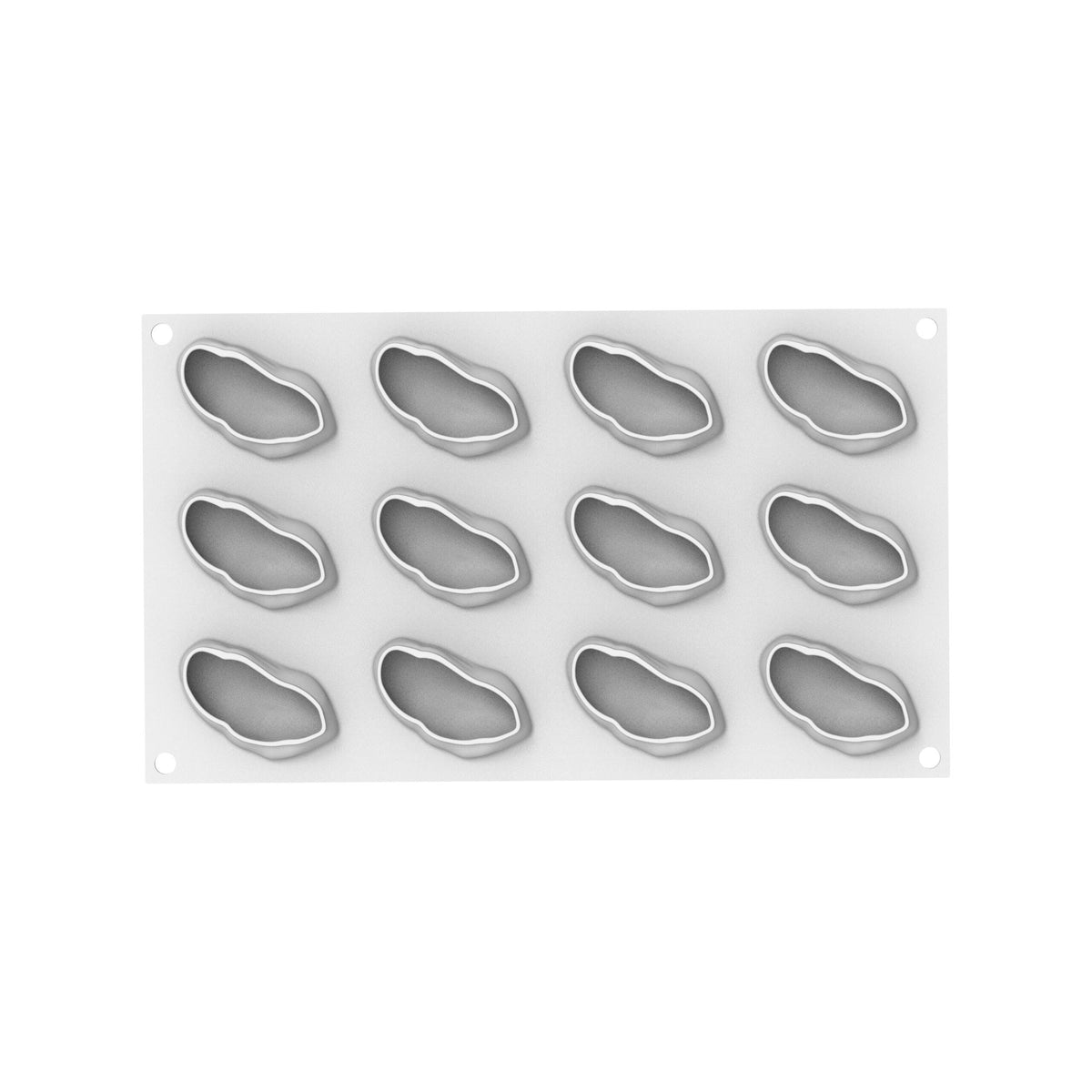 Silikomart Moule Pistacchio 30 en silicone avec découpoir (12 empreintes)
