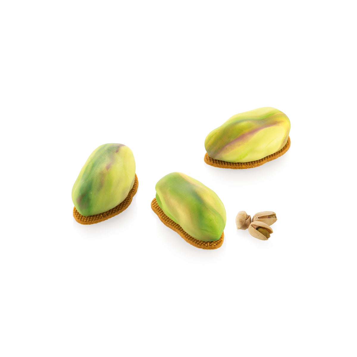 Silikomart Moule Pistacchio 30 en silicone avec découpoir (12 empreintes)