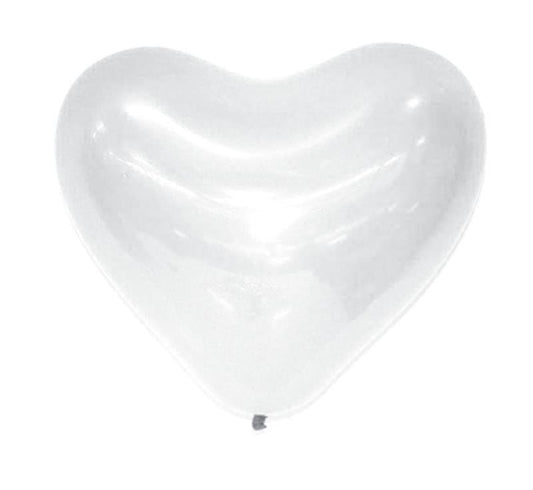 Ballons en coeur - Blanc 45cm (3 pcs)