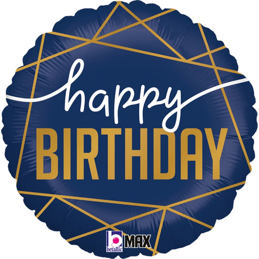 Ballon alu - Happy Birthday Navy