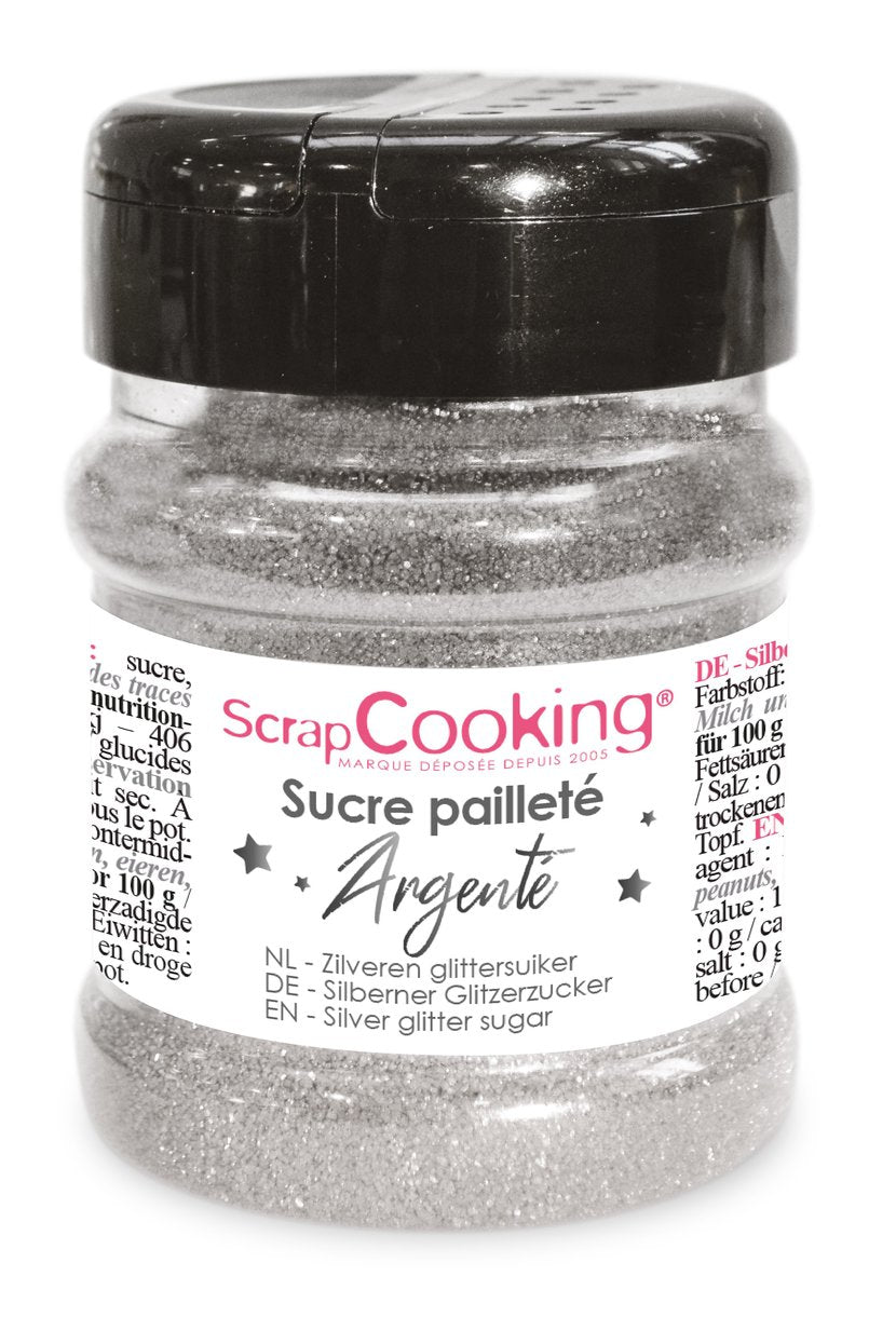 ScrapCooking Sucre pailleté argenté (160g)