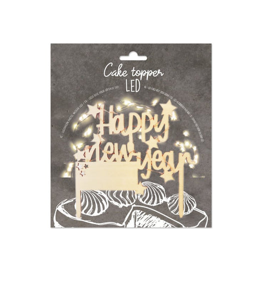 ScrapCooking Cake topper lumineux LED Happy New Year
