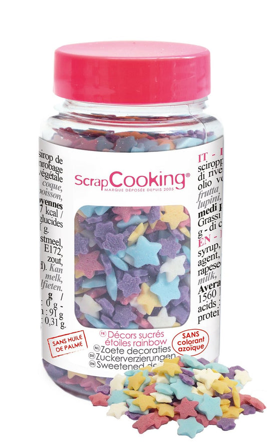 ScrapCooking Décors sucrés étoiles rainbow (55 g)