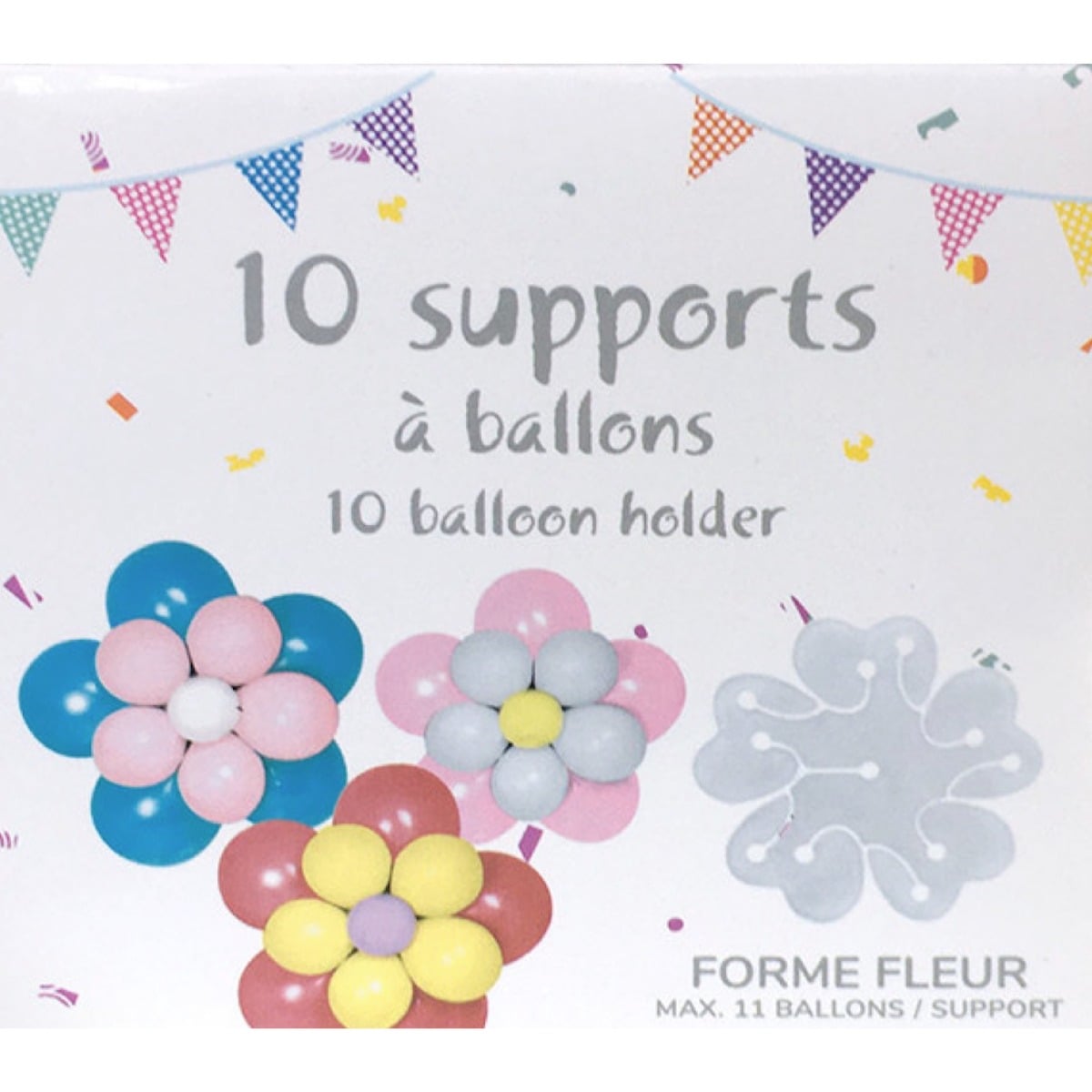 Support Fleur pour 11 ballons (10pcs)