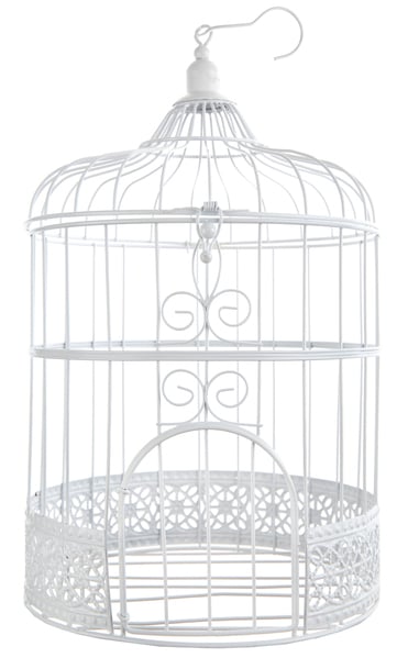 Tirelire Cage à Oiseaux Blanche