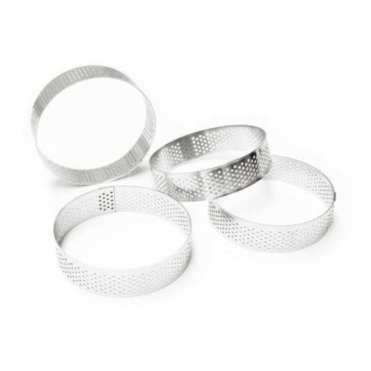 Cercles à Tartelettes perforés rond 8cm (4pcs)