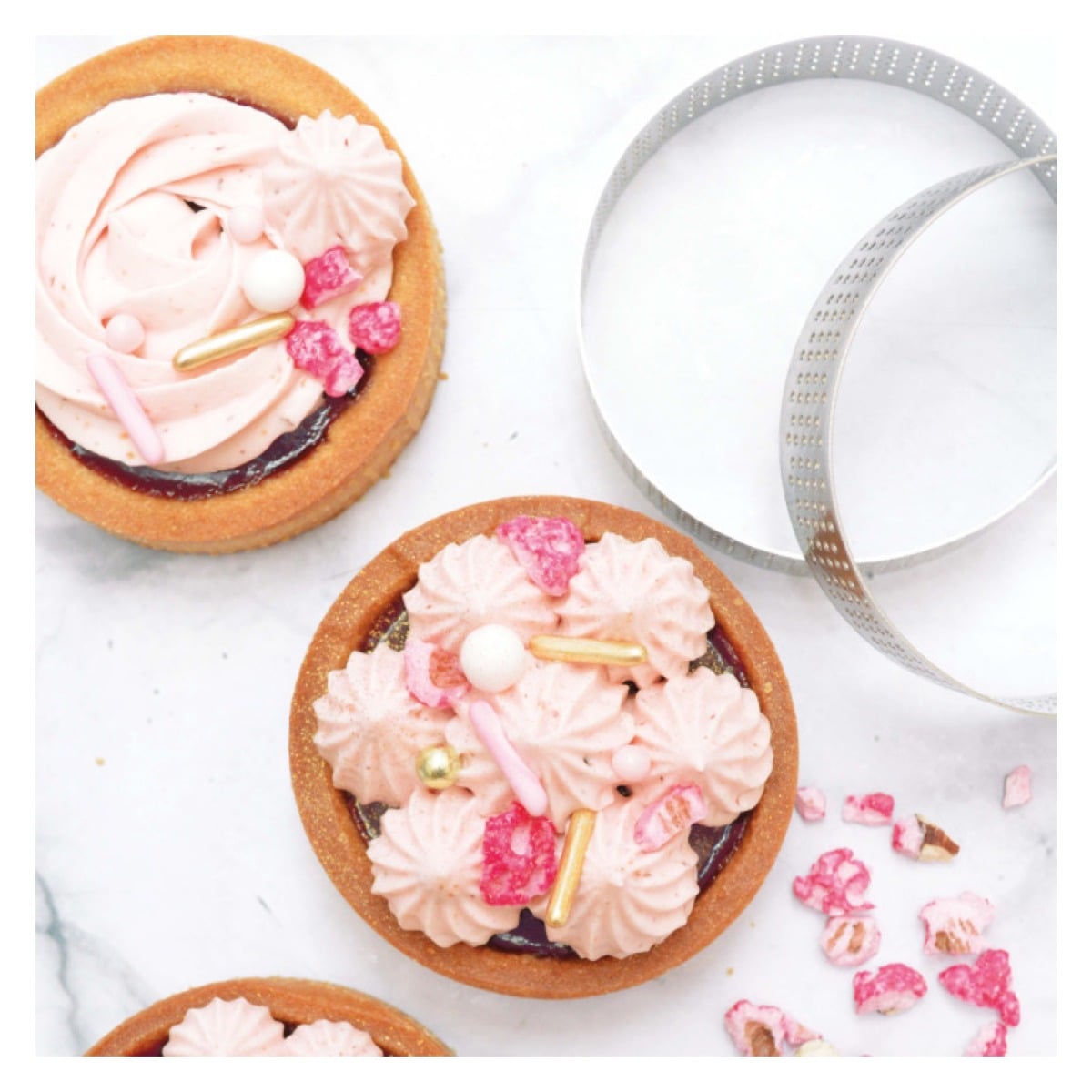 Cercles à Tartelettes perforés rond 8cm (4pcs)