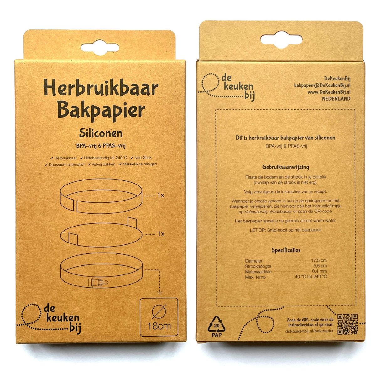 Papier de cuisson en silicone réutilisable rond