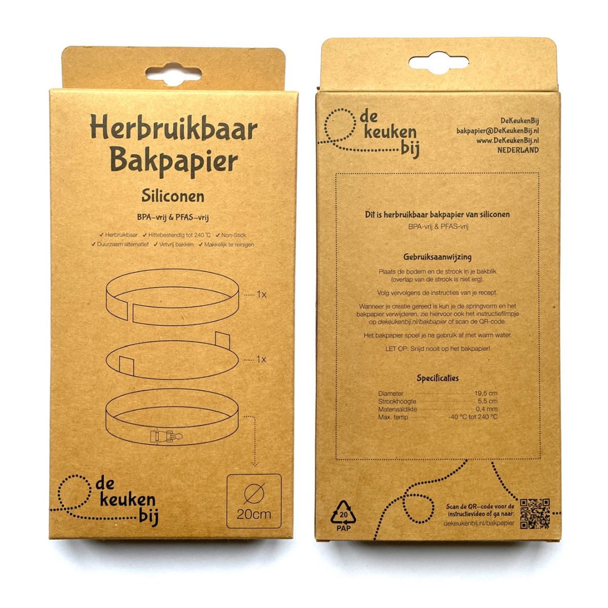 Papier de cuisson en silicone réutilisable rond