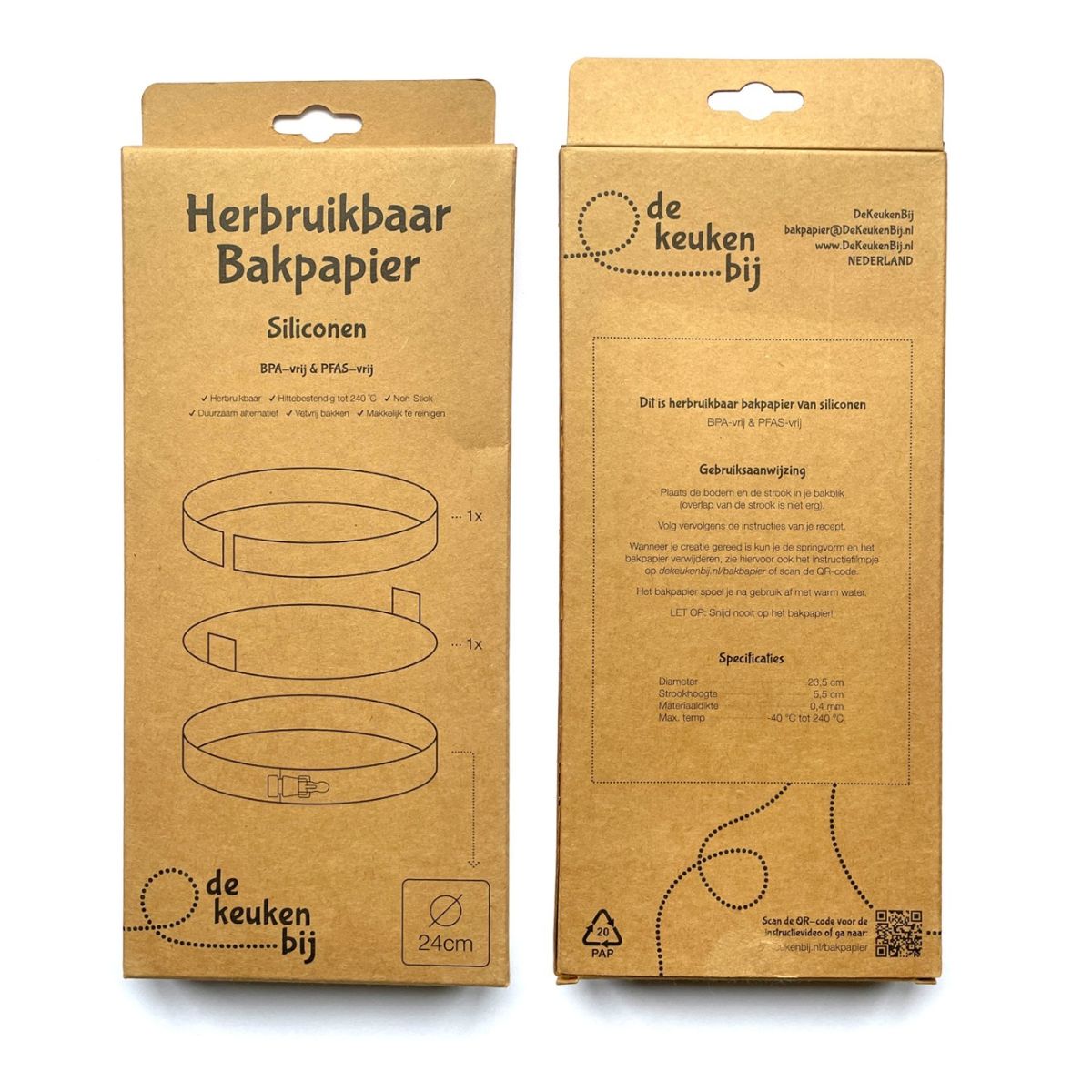Papier de cuisson en silicone réutilisable rond