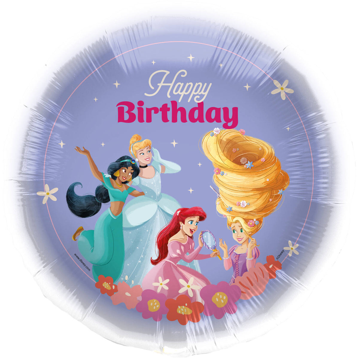 Ballon Alu Princesses Disney Happy Birthday - 45cm