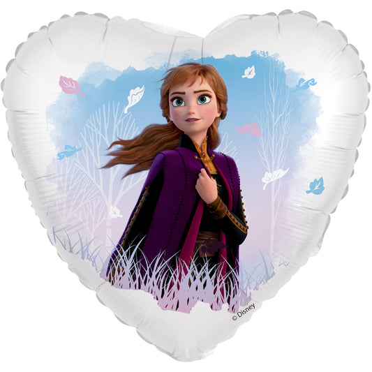 Ballon Alu Anna coeur La Reine des Neiges - 45cm