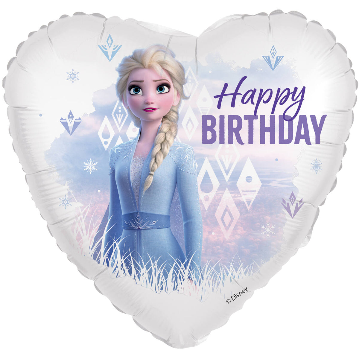 Ballon Alu Elsa coeur La Reine des Neiges - 45cm