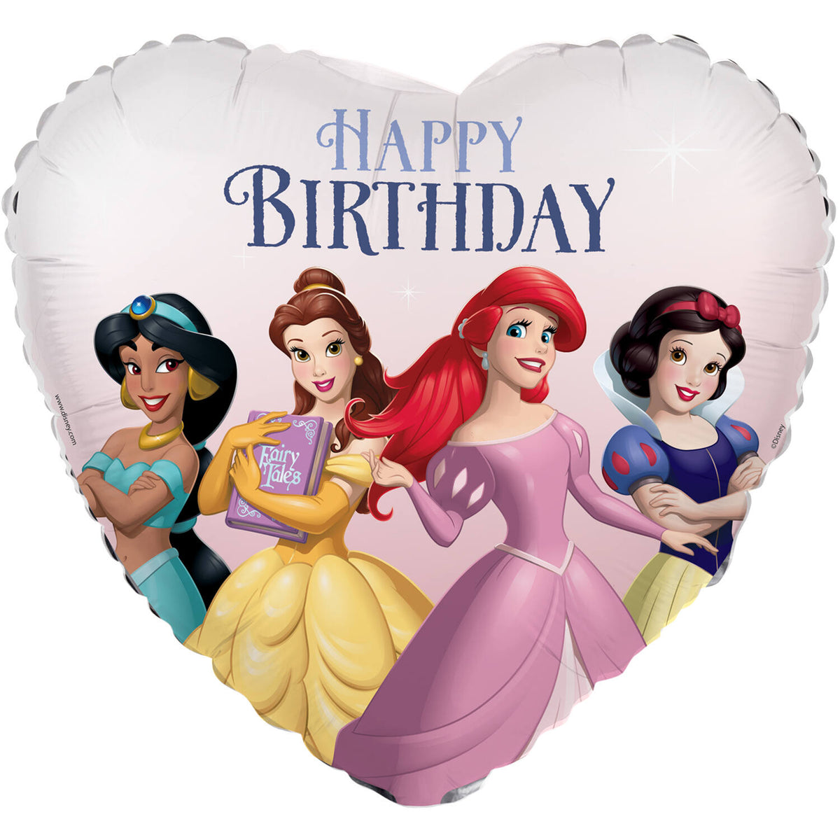 Ballon Alu Princesses Disney coeur - 45cm