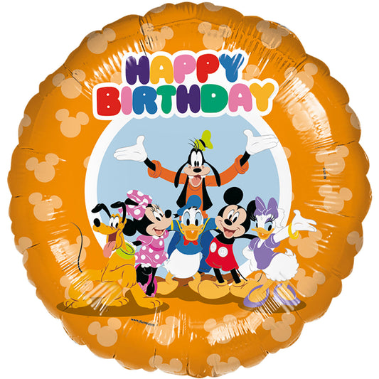 Ballon alu Mickey et ses amis Happy Birthday (45cm)