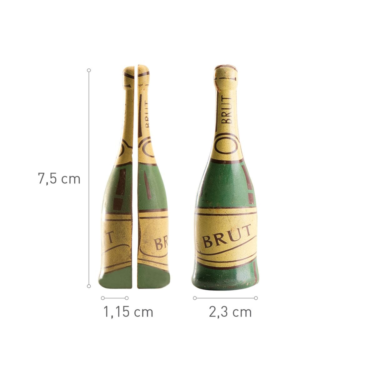 Déco en chocolat - Bouteille de champagne (4pcs)