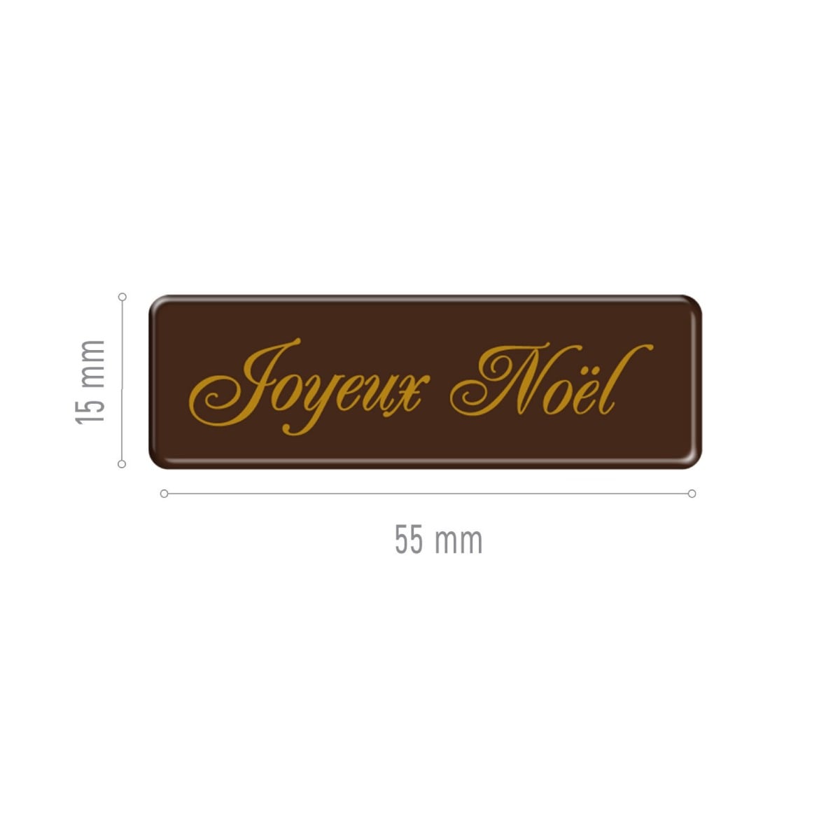 Plaquette chocolat - Joyeux Noël (3pcs)