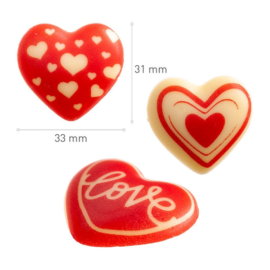 Assortiments coeur en chocolat blanc (5pcs)