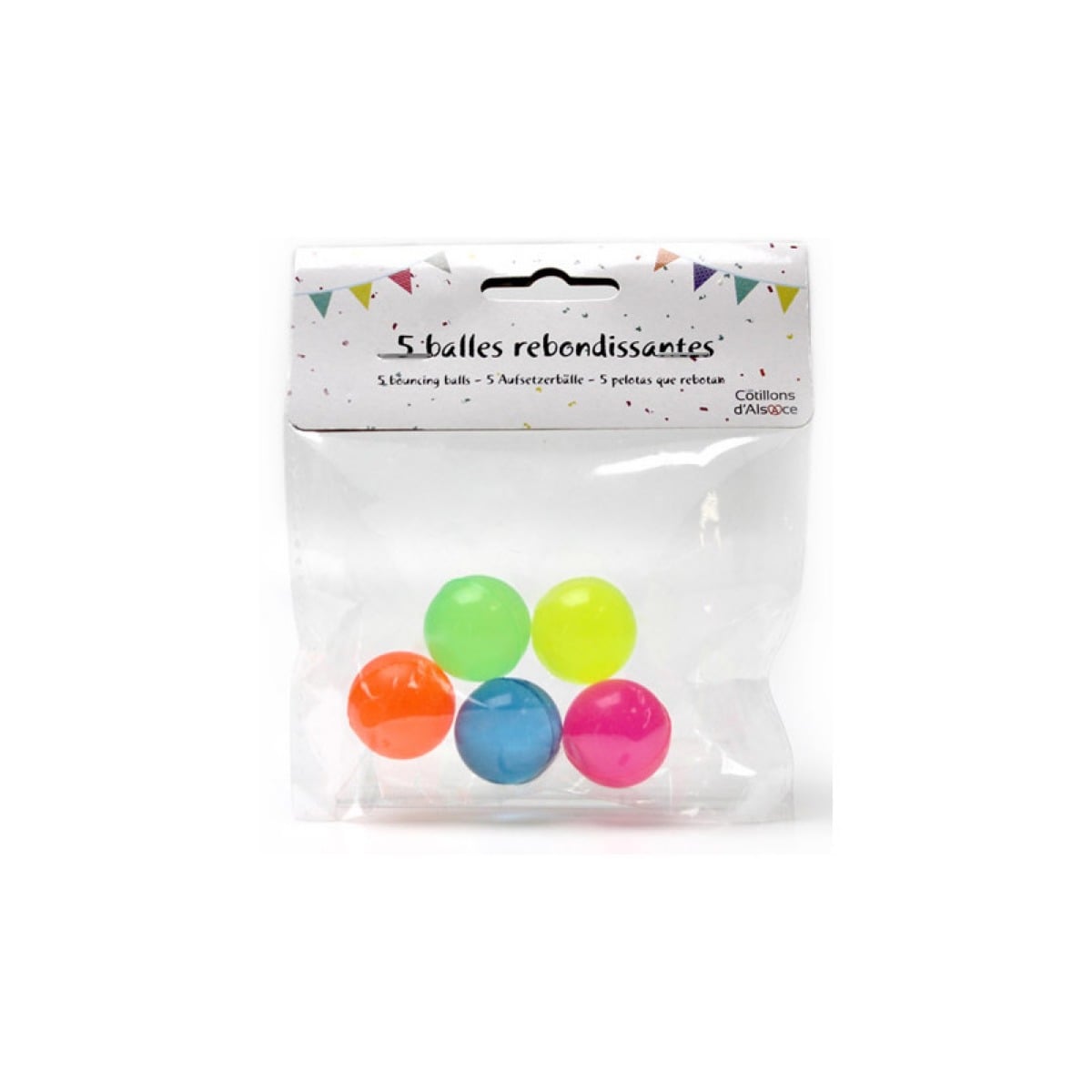 Balles rebondissantes Flashy (5pcs)