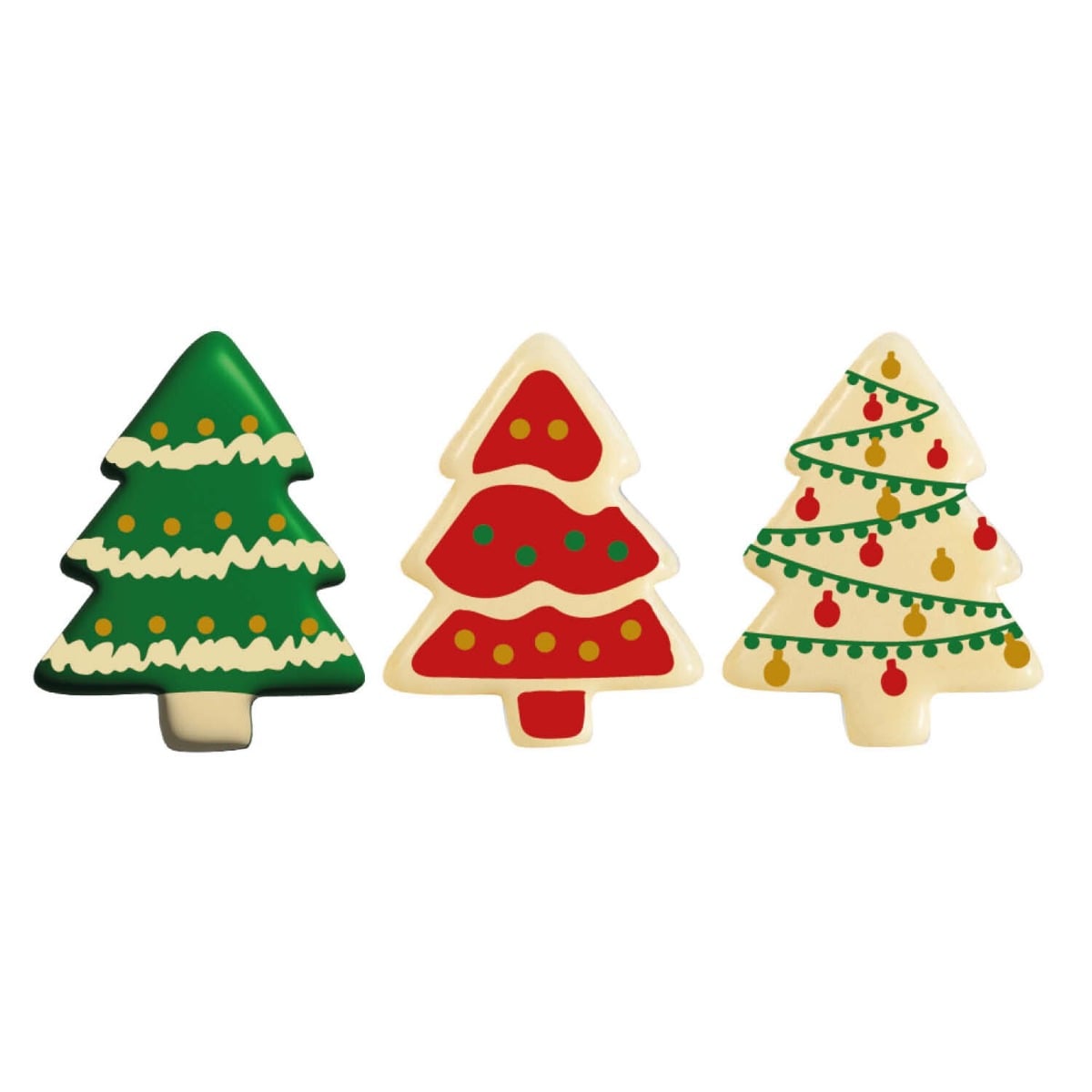 Décorations chocolat - Sapins (6pcs)