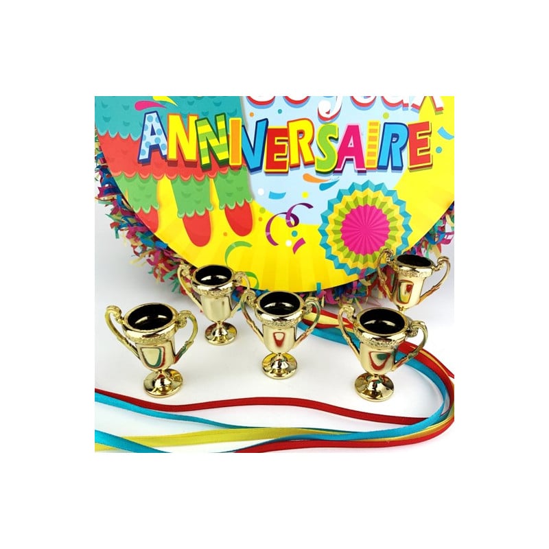Set de 5 coupes dorées