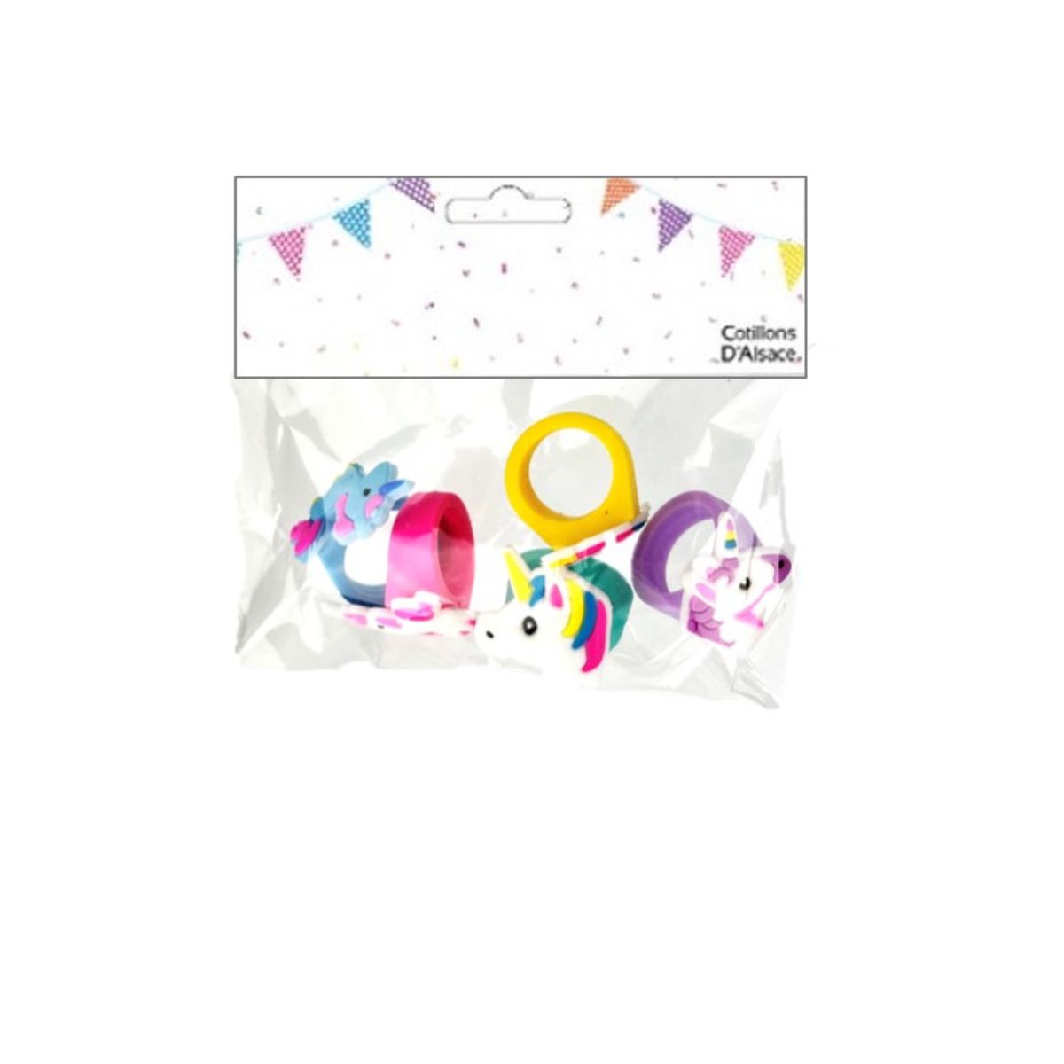 Bagues en silicone - Licornes (5pcs)