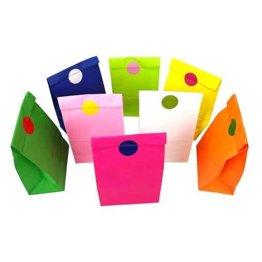 Sachets en papier colorés assortis (8pcs)