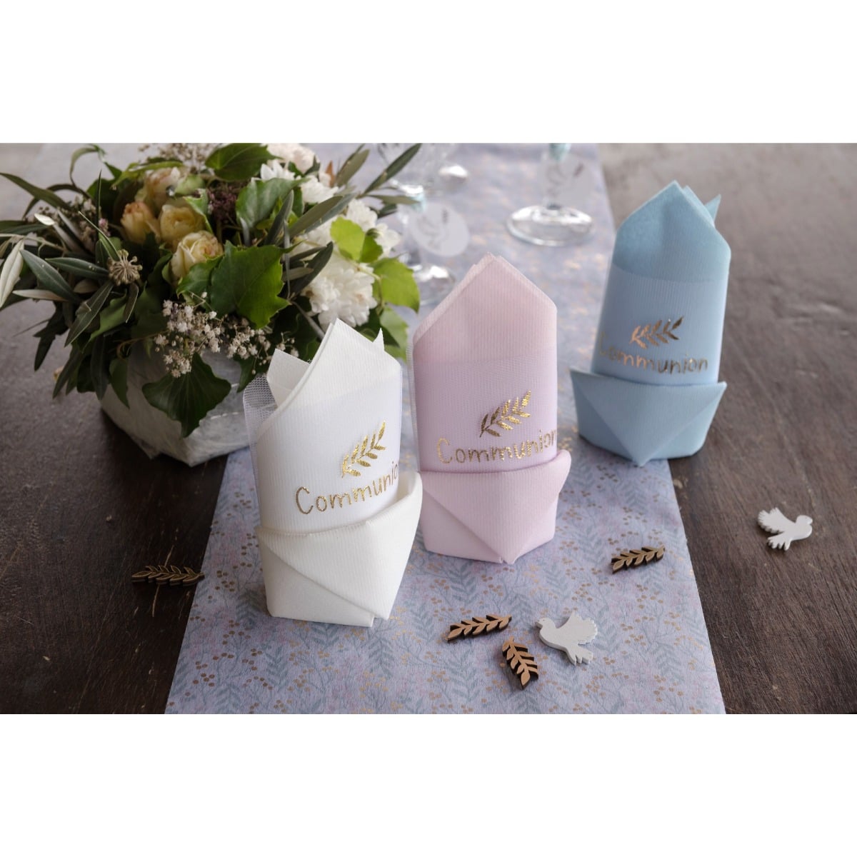 Serviettes Rose clair Airlaid 40x40cm (20pcs)