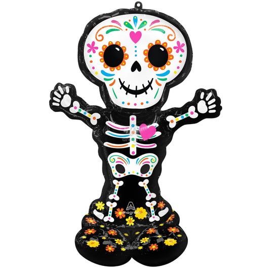Ballon alu - Squelette Jour des morts (132cm)
