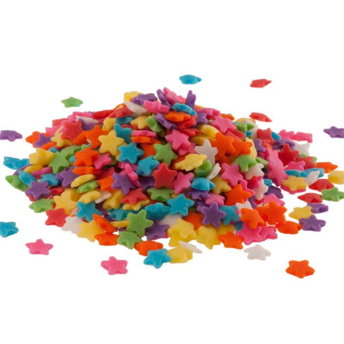 Décorations en sucre - Etoiles multicolores
