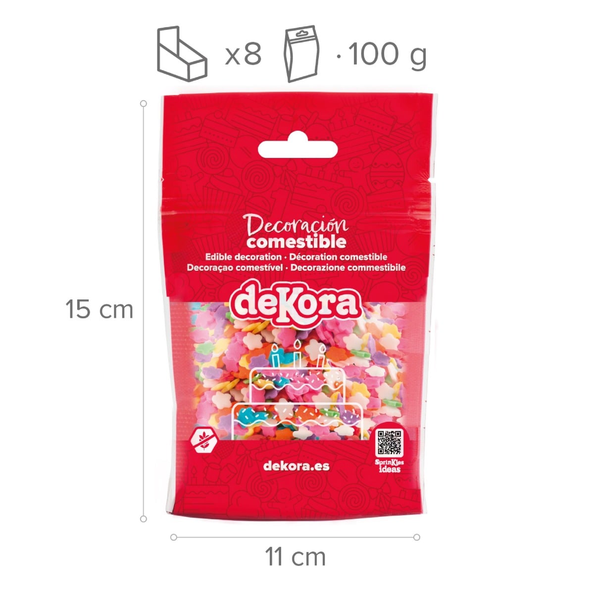 Décorations en sucre - Etoiles multicolores