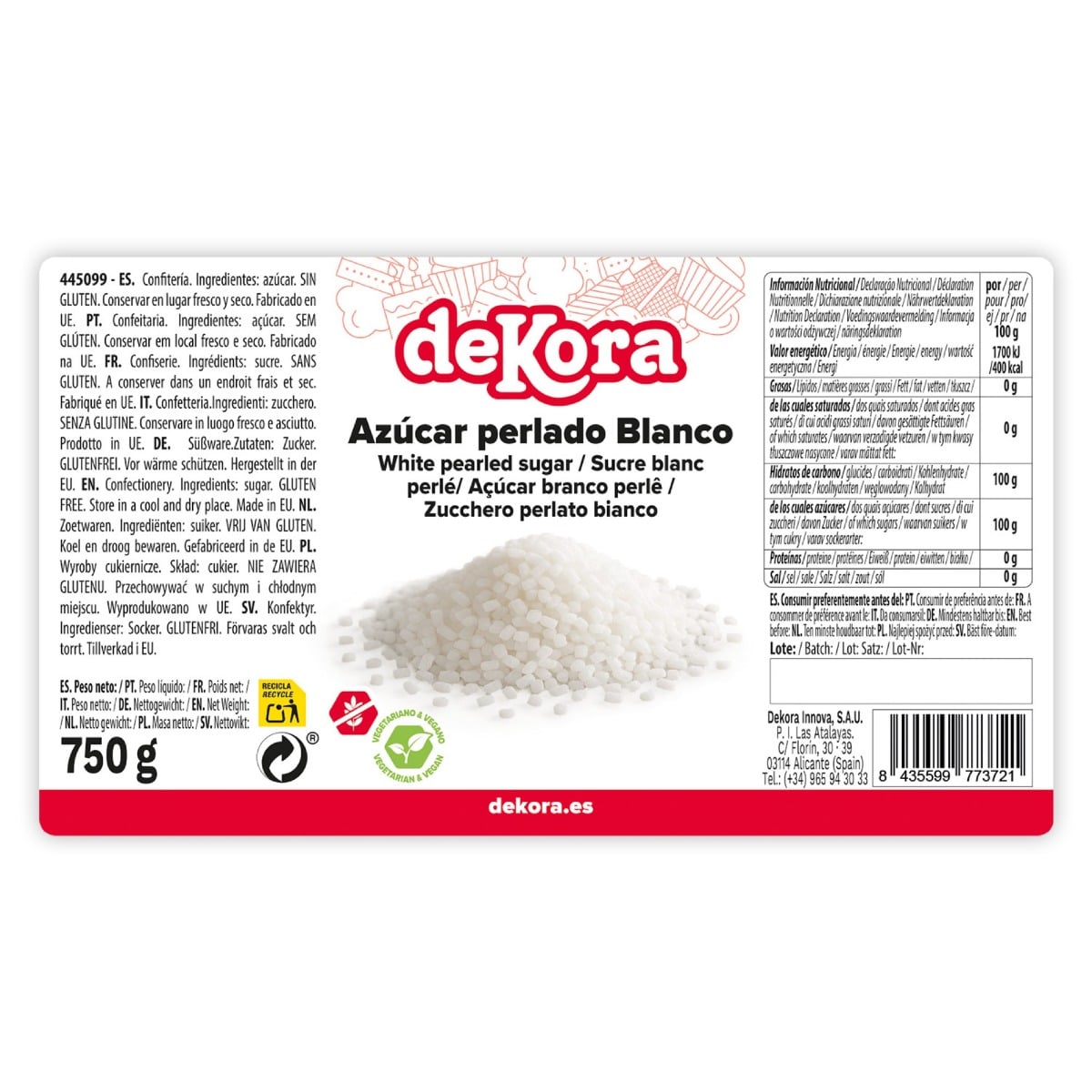 Sucre perlé 750g