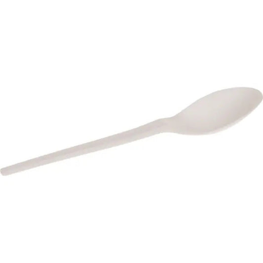 Cuillères à café blanches biodégradables (50pcs)