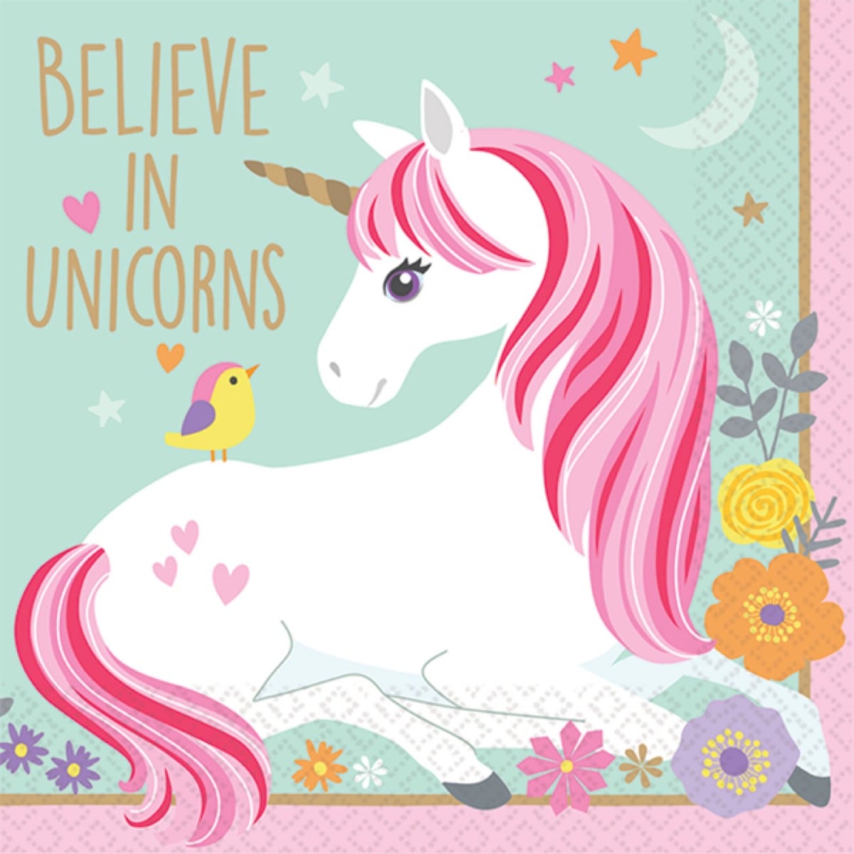 Serviettes - Licorne (16 pièces)