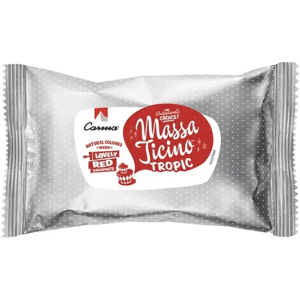 Pâte à sucre Massa Ticino Tropic - Lovely red (250g)